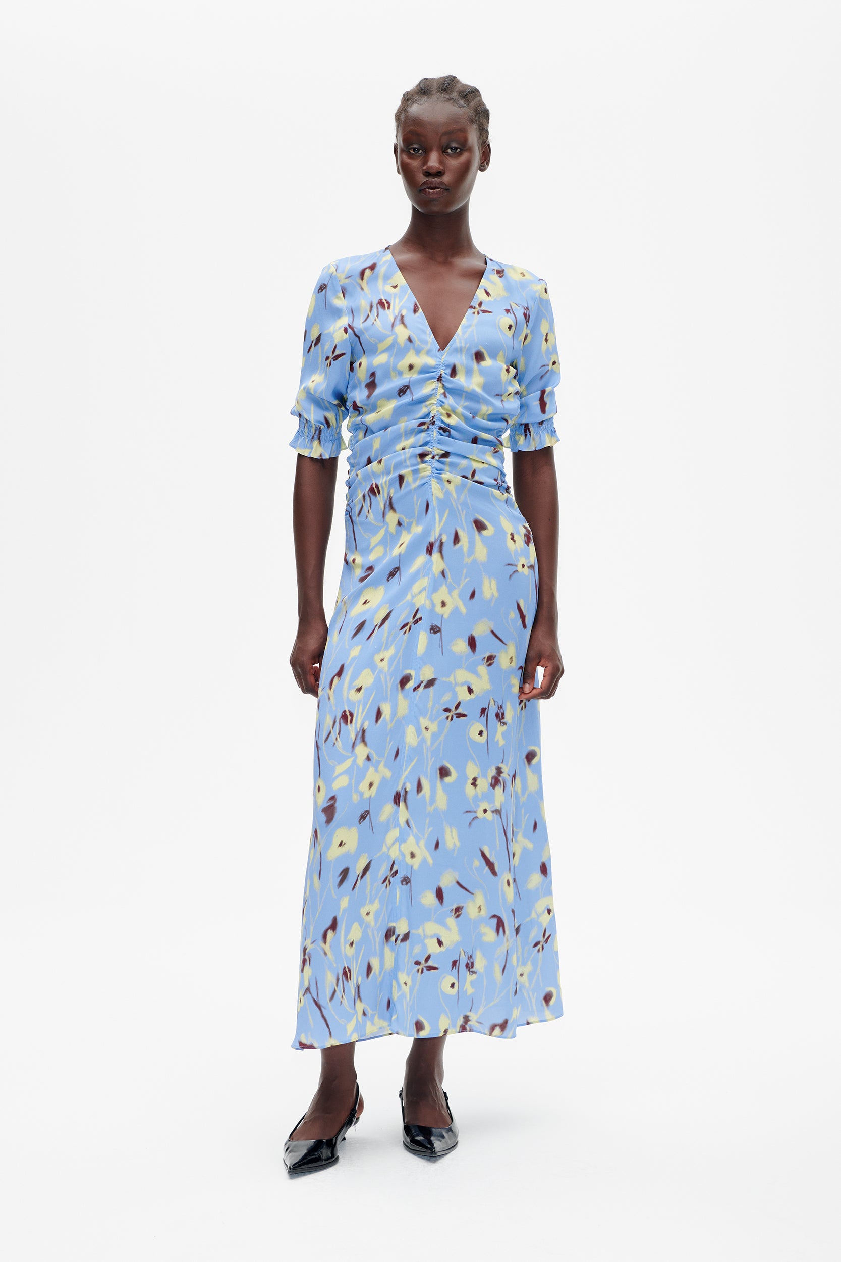 Shop Amma dress in Azurine Green Flower