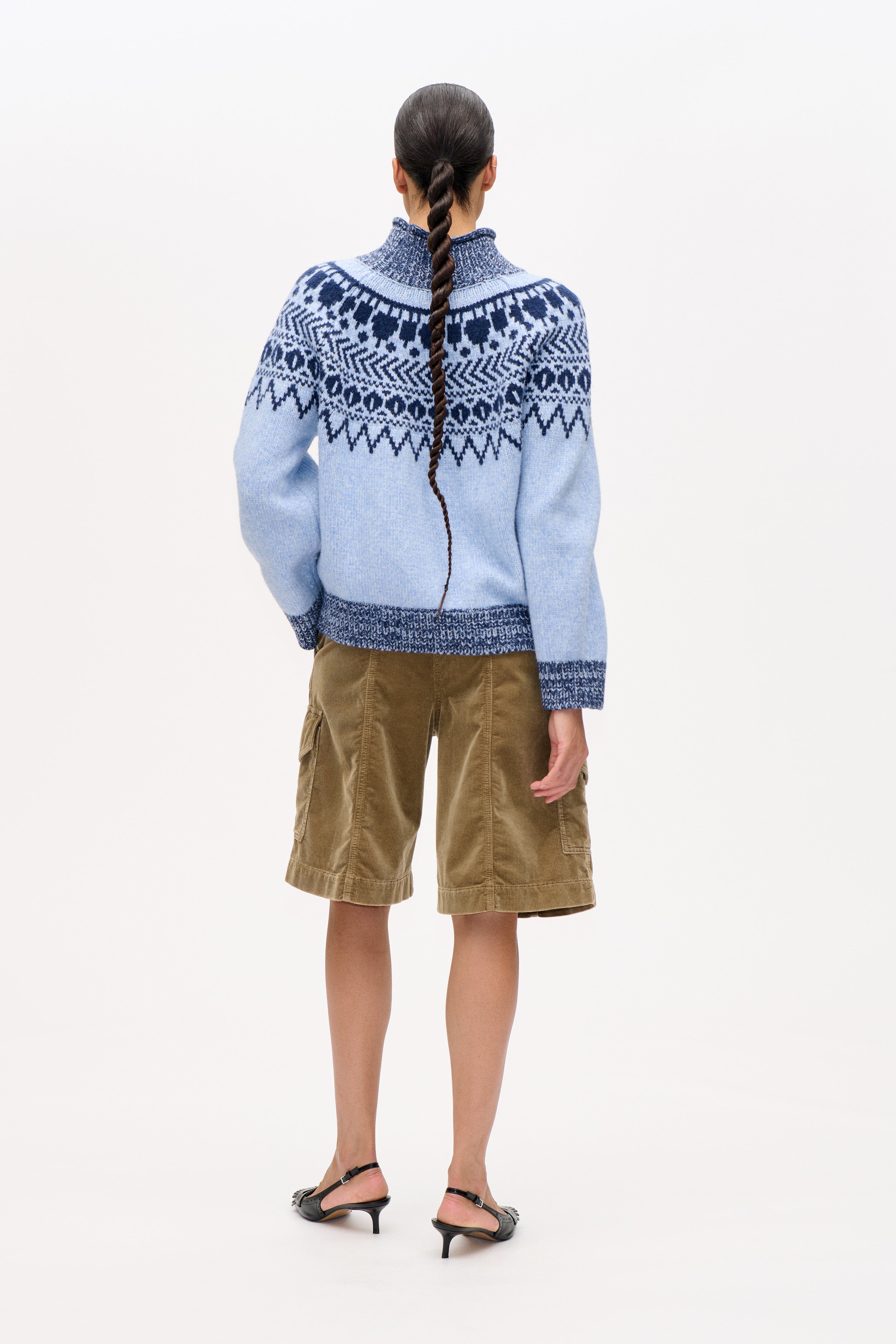 CIANA SWEATER | Blue Fair Isle