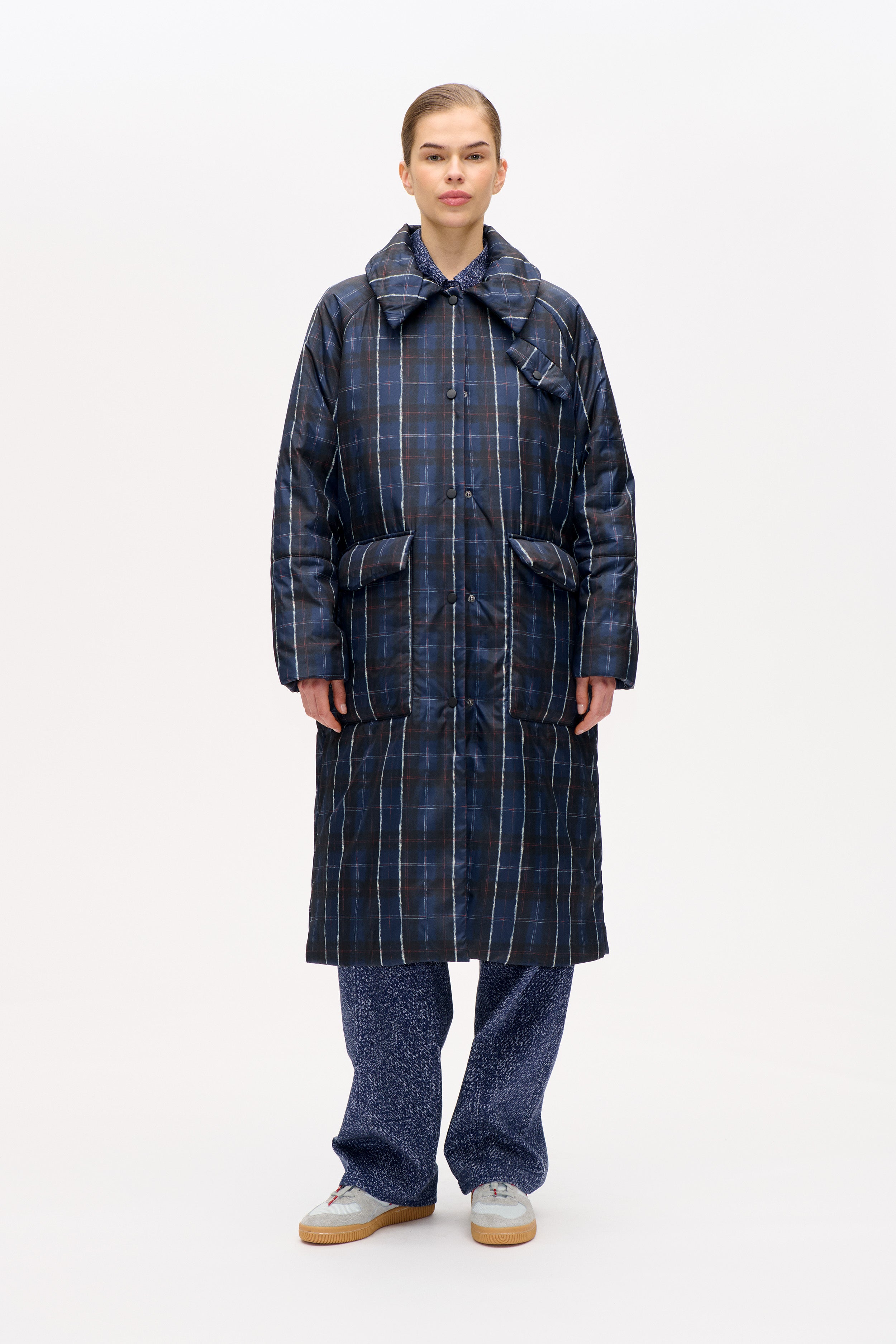 DEANA COAT | Navy Check