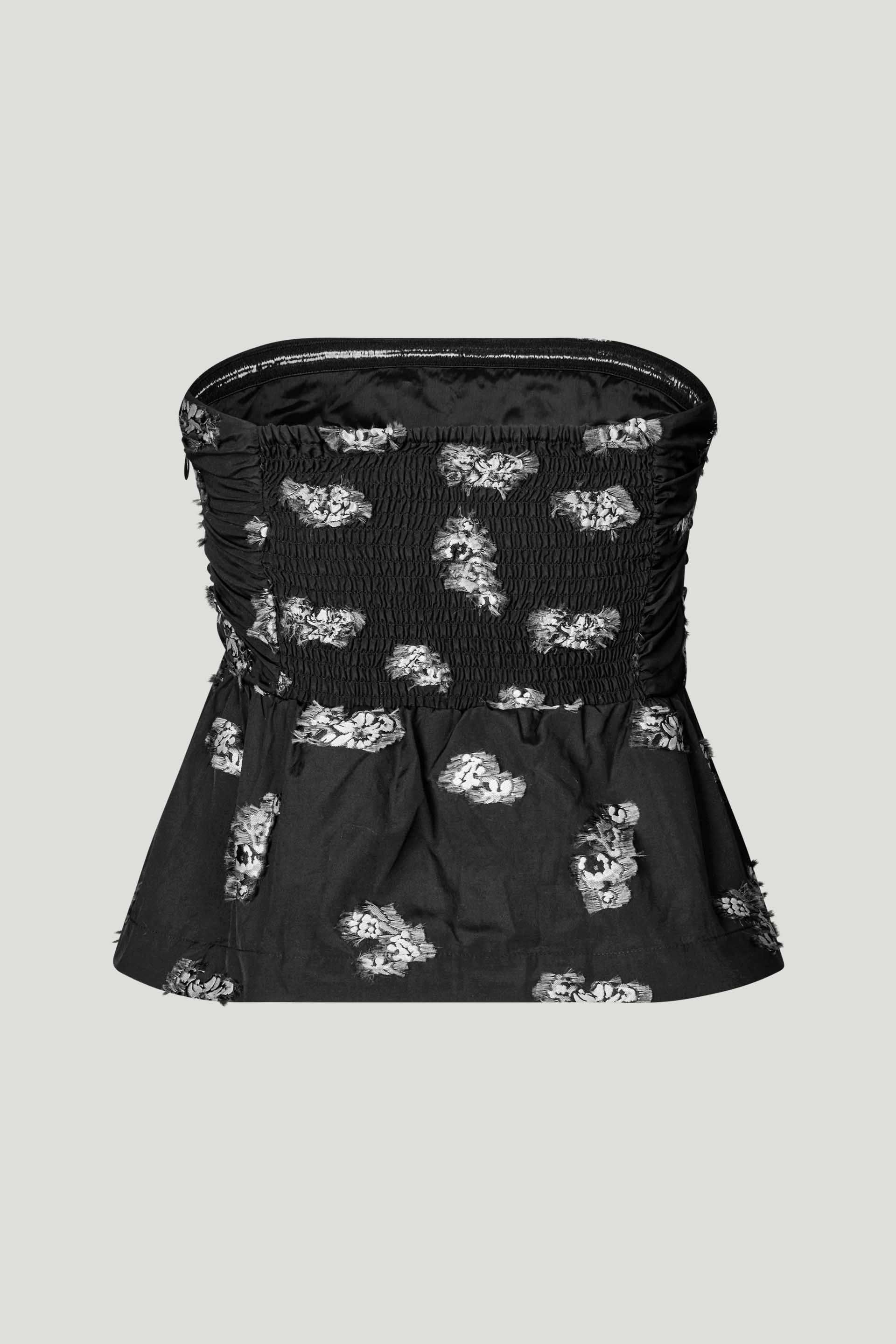 MARIE | Black Bouquet Jacquard