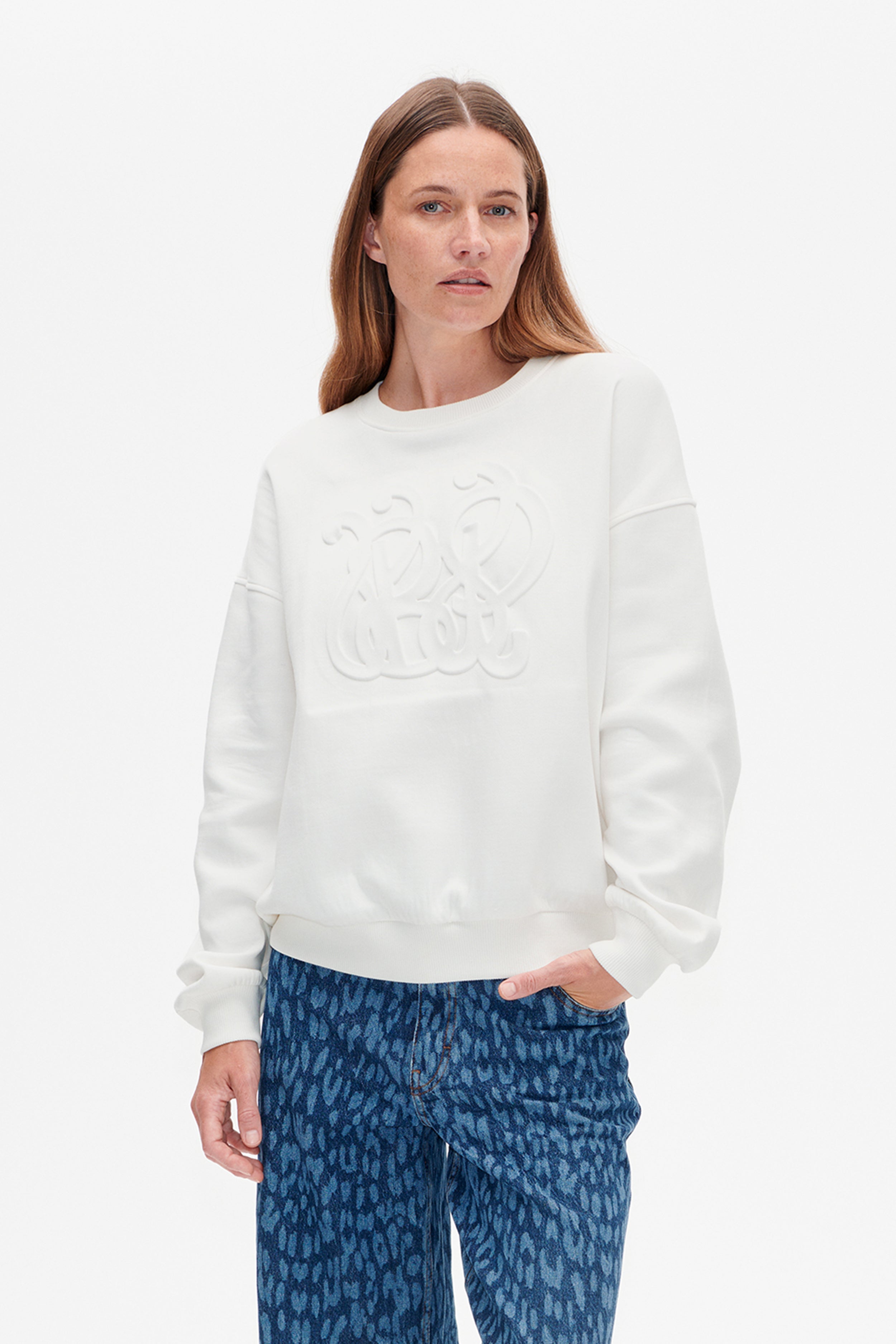 Shop Jazari sweatshirt in Egret | Worldwide Shipping