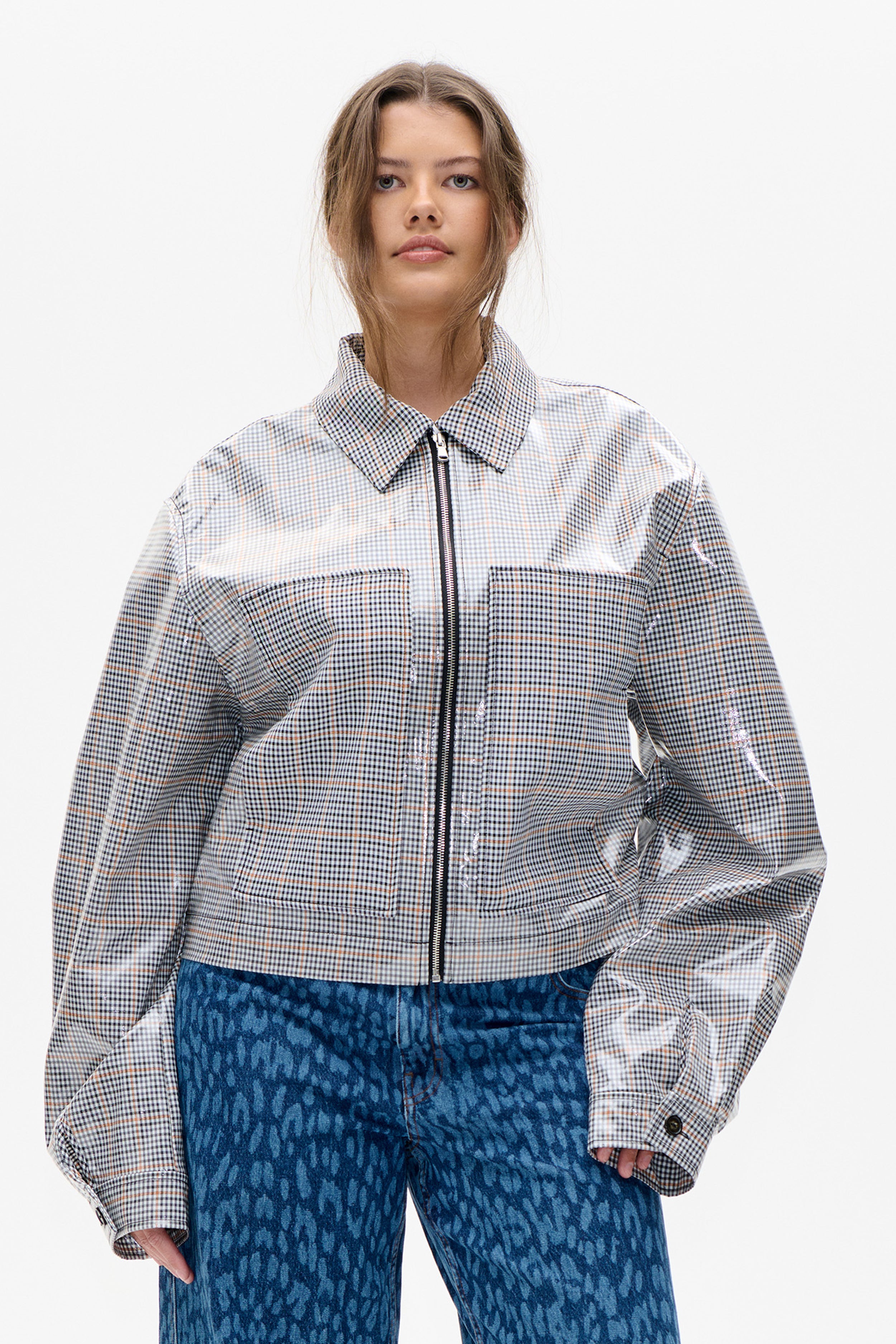 Shop Bathilde jacket in Grey Wallstreet Check | Fast Delivery