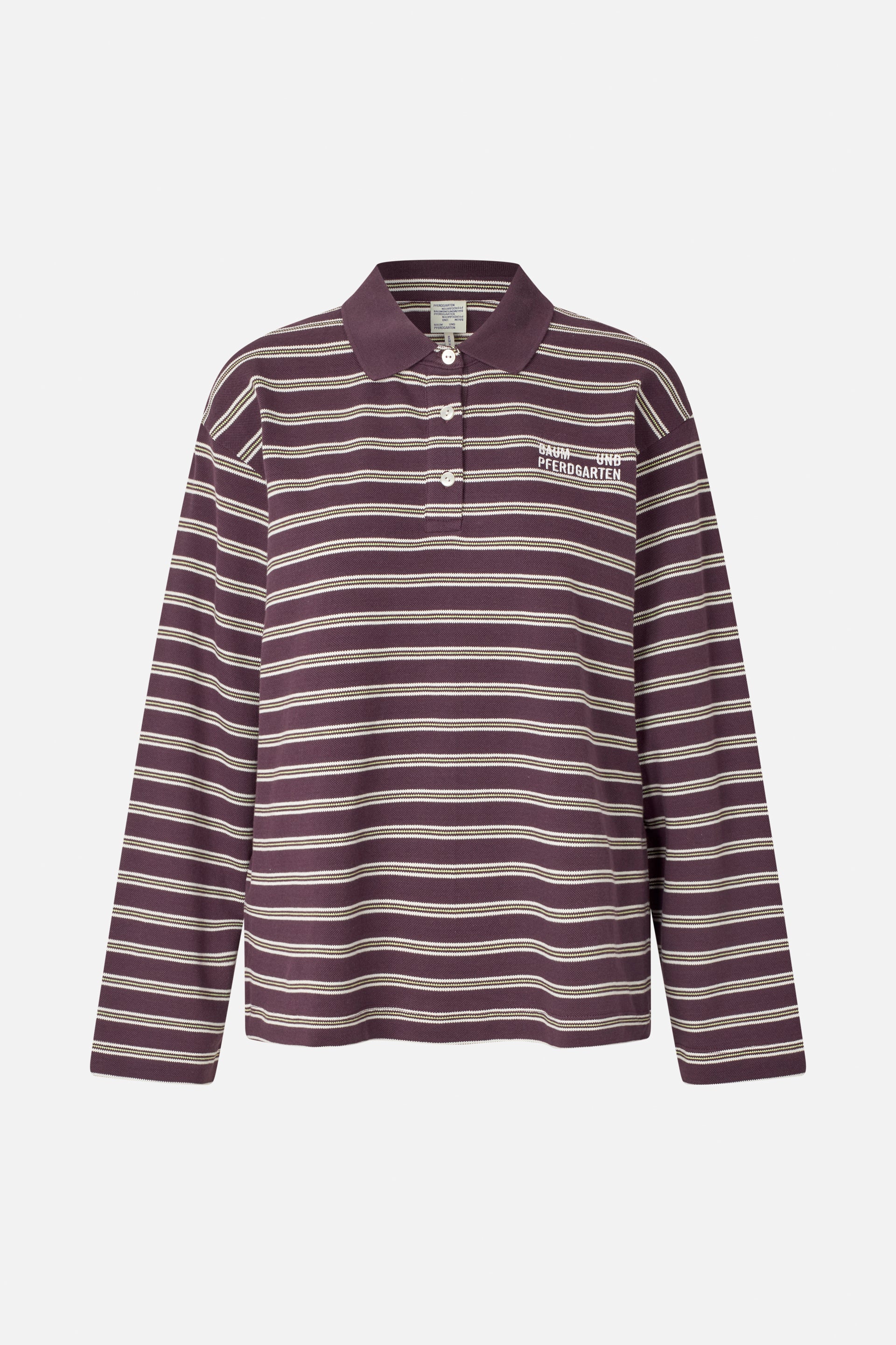 BAUM UND PFERDGARTEN JEANNE ポロシャツ レディース Shop Jeanne Top in Italian Plum Stripe | Worldwide Shipping
