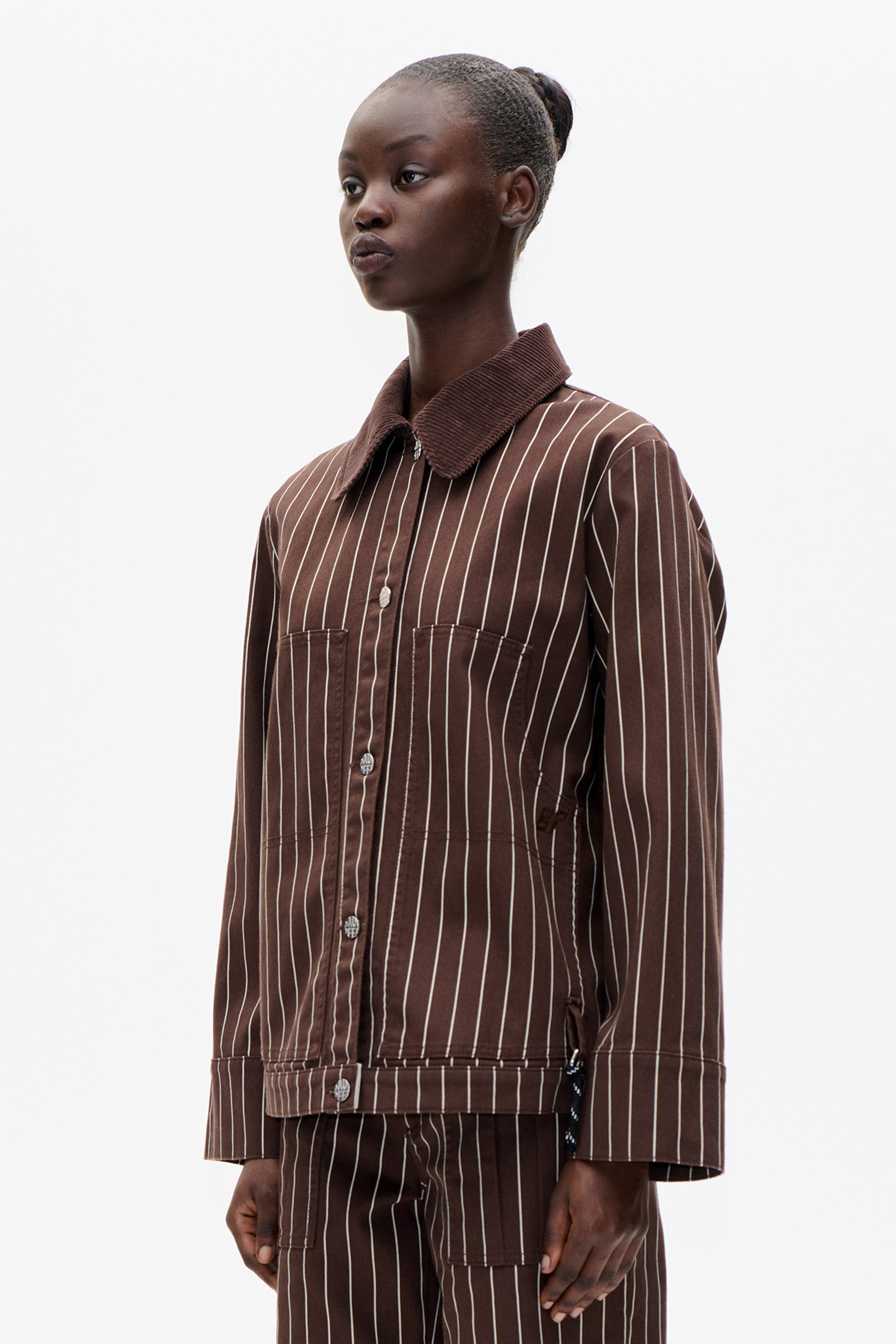 ジャケット・アウター BELPER / puffleed collar denim jacket Women's Puff Adder Bomber Jacket in Quilted Denim – Wash Lab