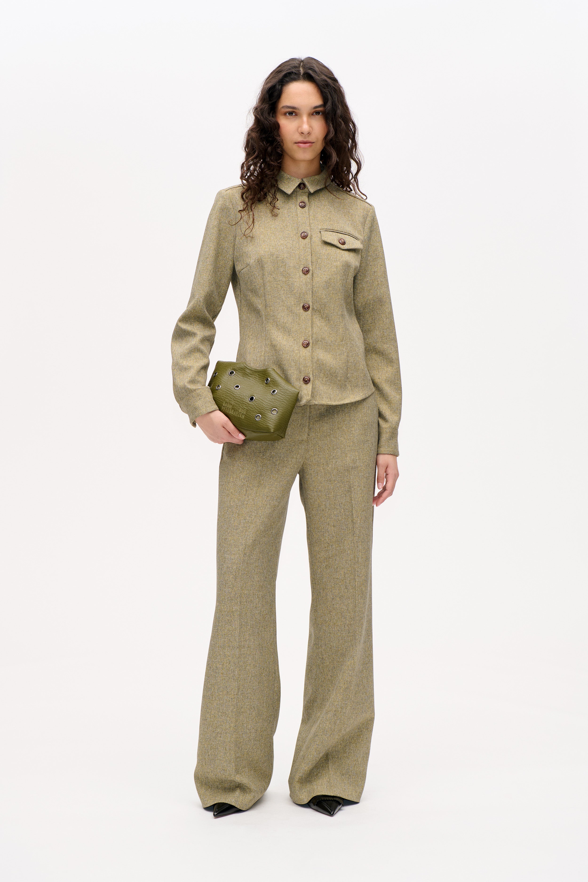 MOLIEN SHIRT | Straw Yellow Tweed