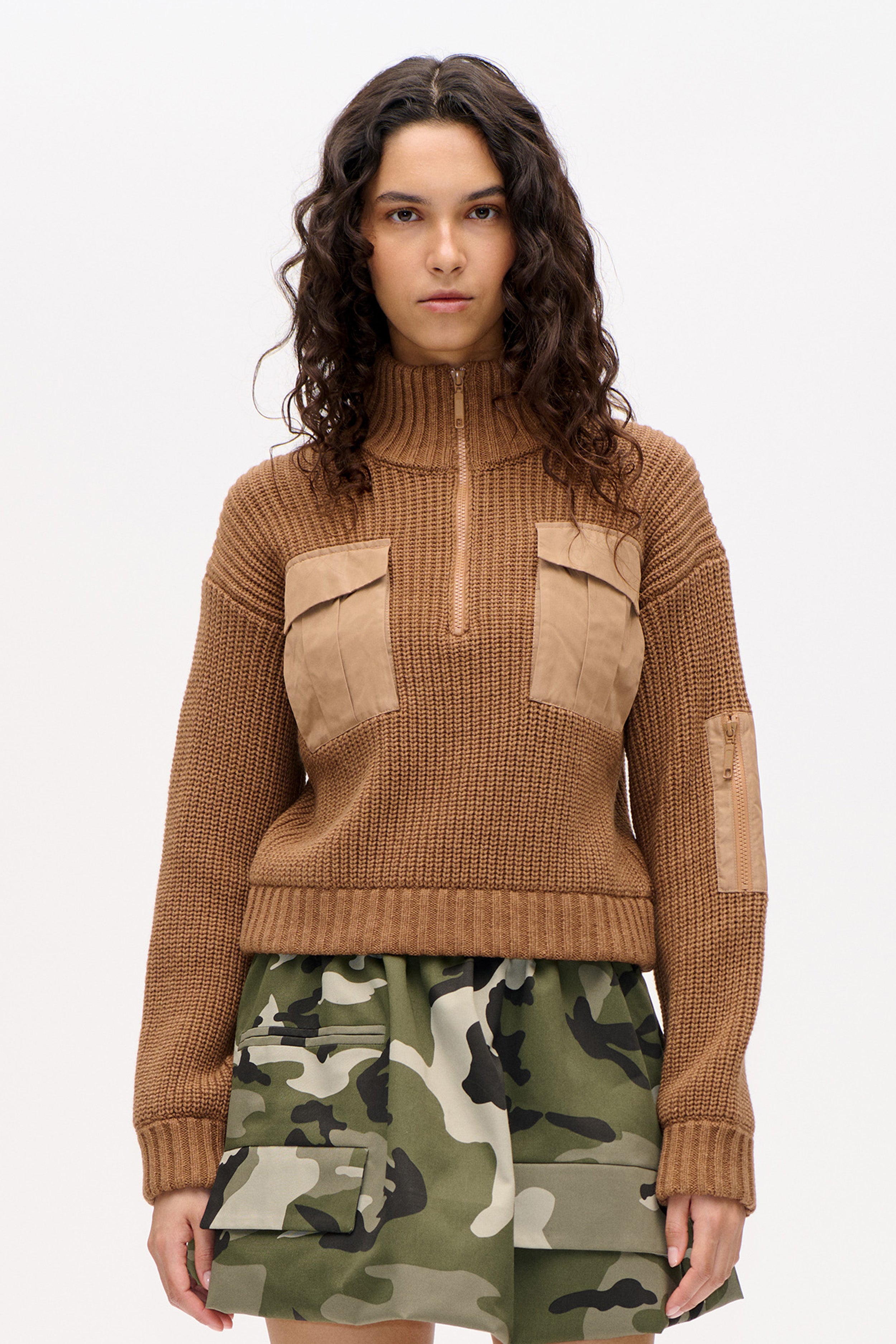 Shop Clyde Sweater in Mocha Camel | Worldwide Shipping