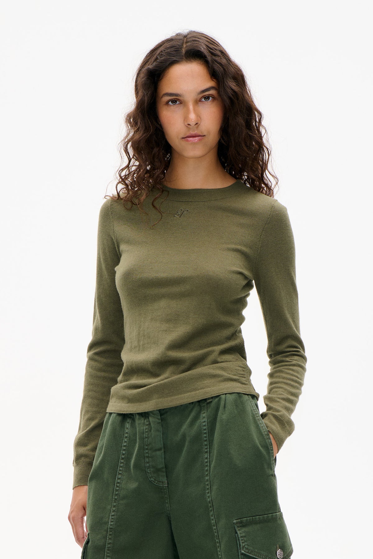 Shop CAITLIN SWEATER in Rosin Green | Fast Delivery