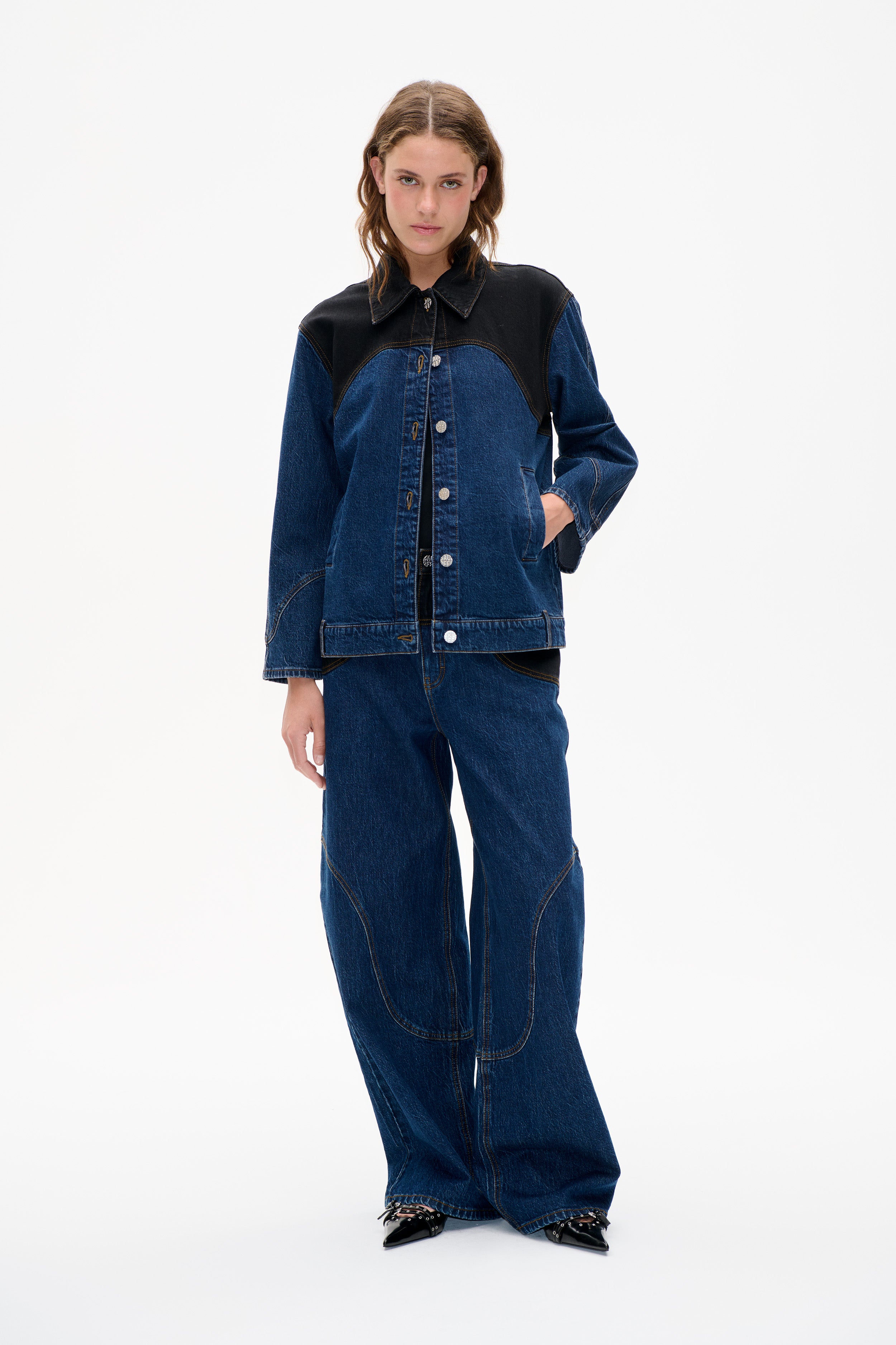 Shop BAYSON JACKET in Blue Black Mix | Fast Delivery