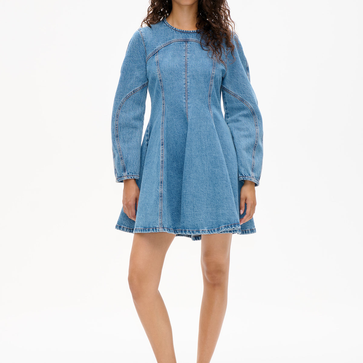 Aney Dress | Denim Suede Mix - 44