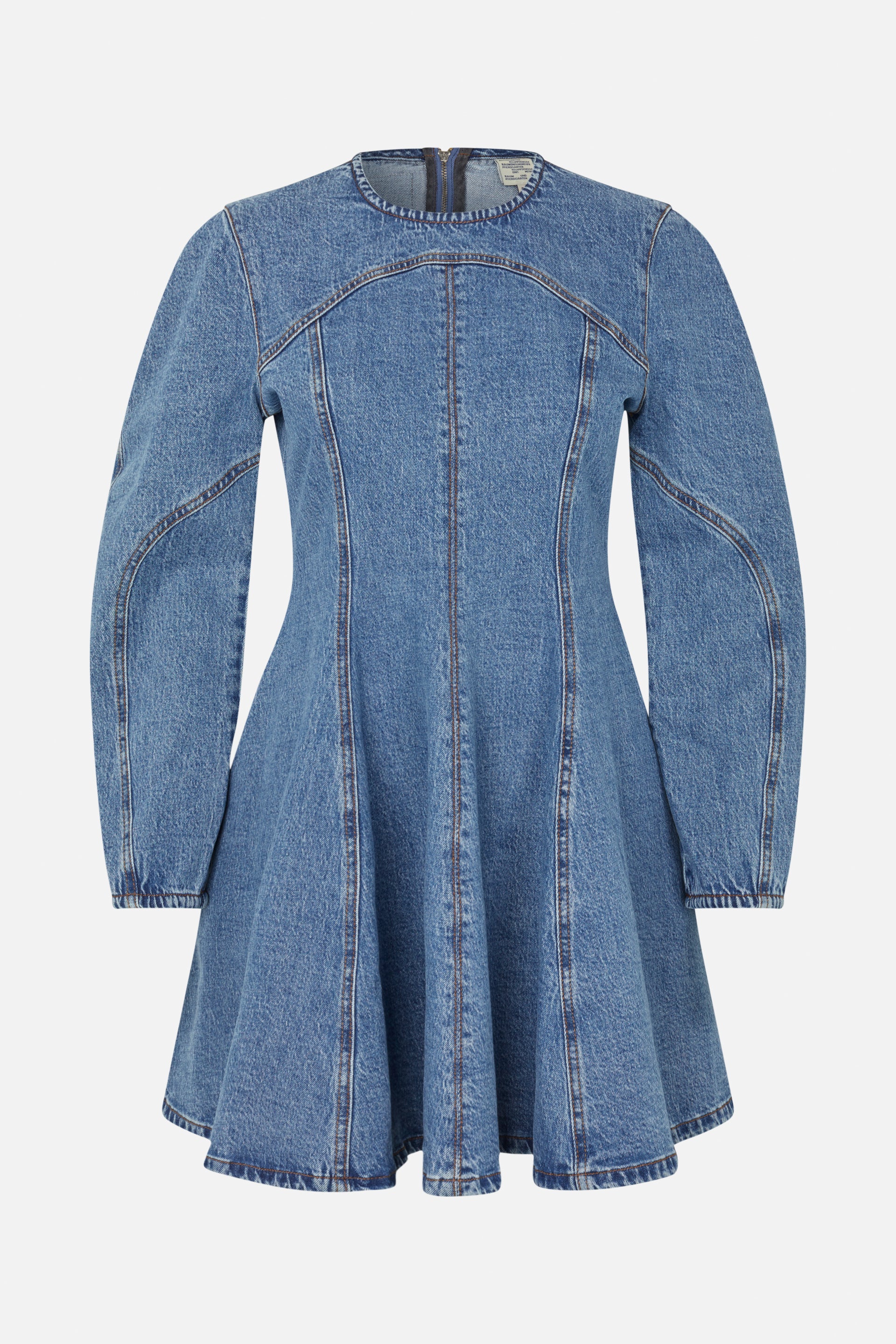 Shop ANEY DRESS in Denim Suede Mix | Fast Delivery