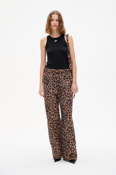Shop NIVIA TROUSERS in Dark Brown Leopard | Fast Delivery