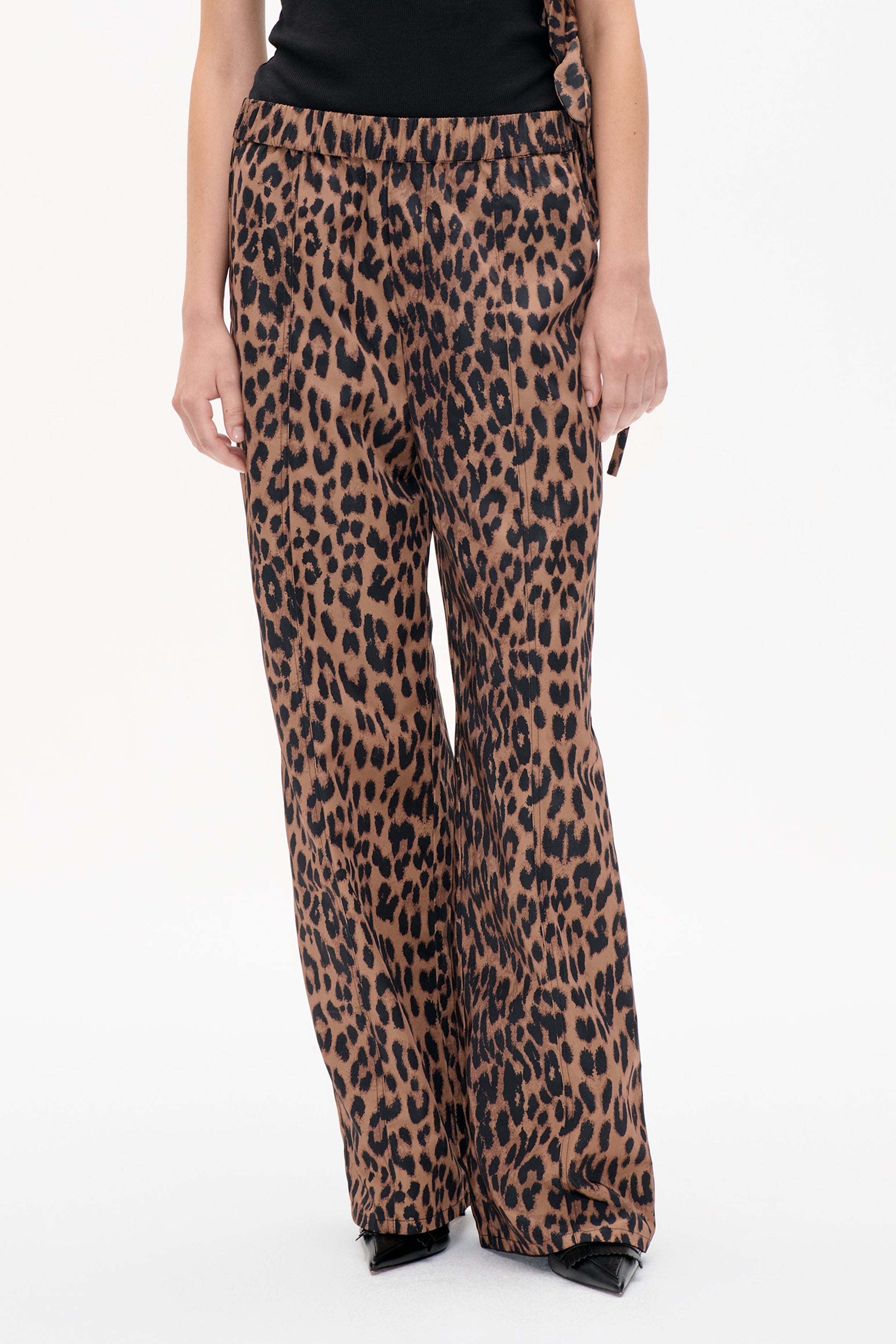 Shop NIVIA TROUSERS in Dark Brown Leopard | Fast Delivery