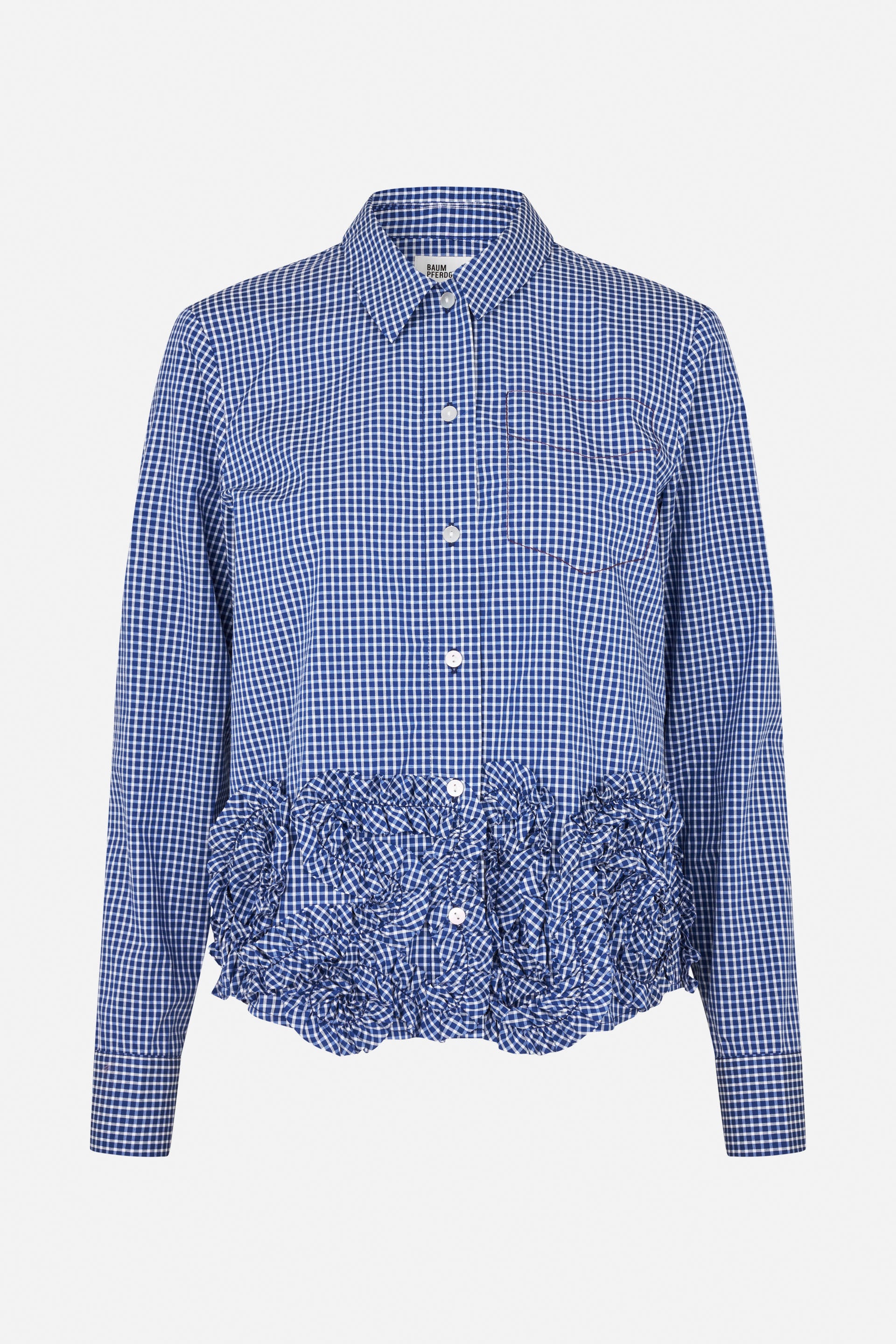 Shop MARIEL SHIRT in Mini Blue Check | Fast Delivery