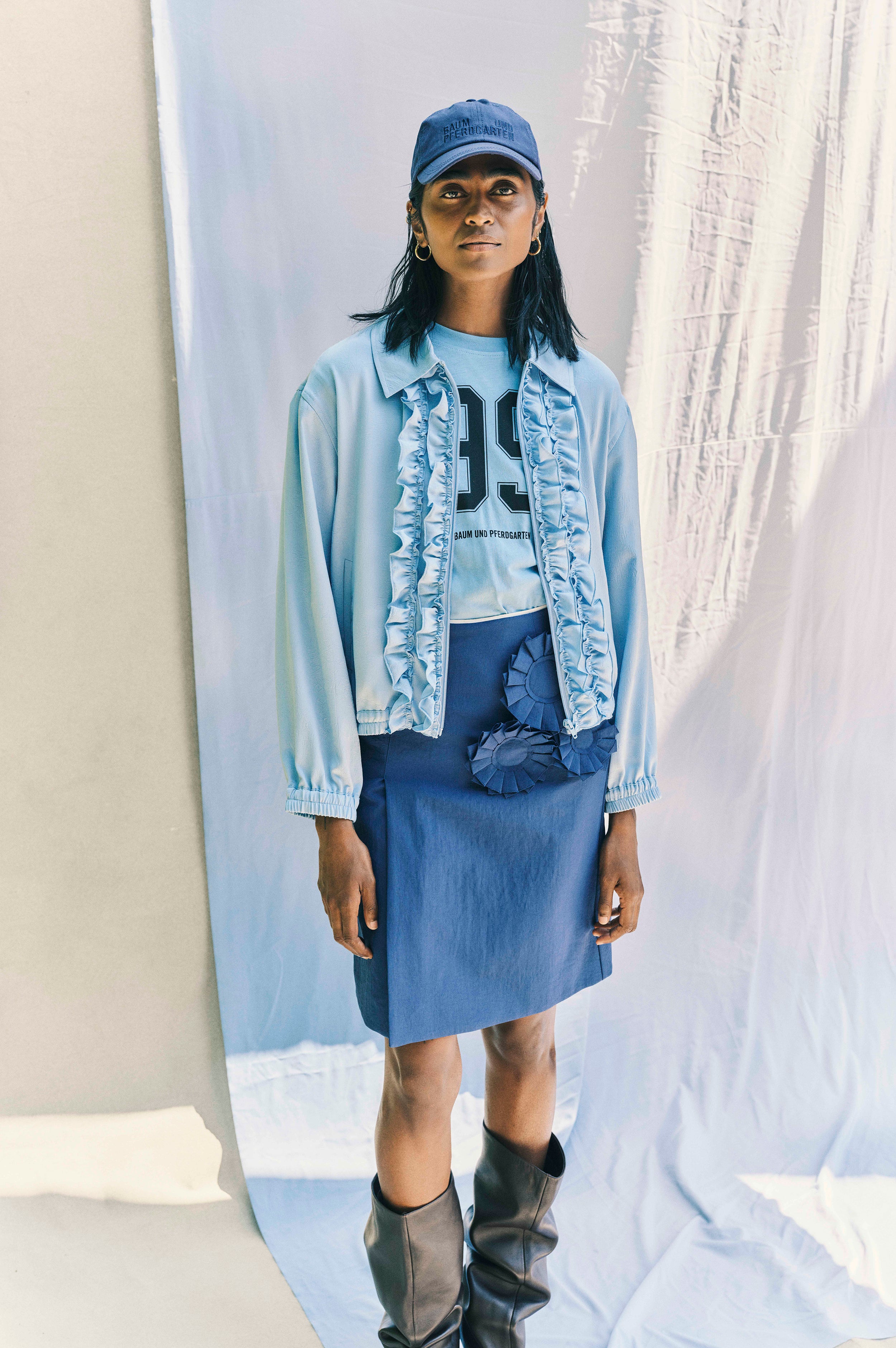 Shop JULY TOP in Dusk Blue | Worldwide Shipping