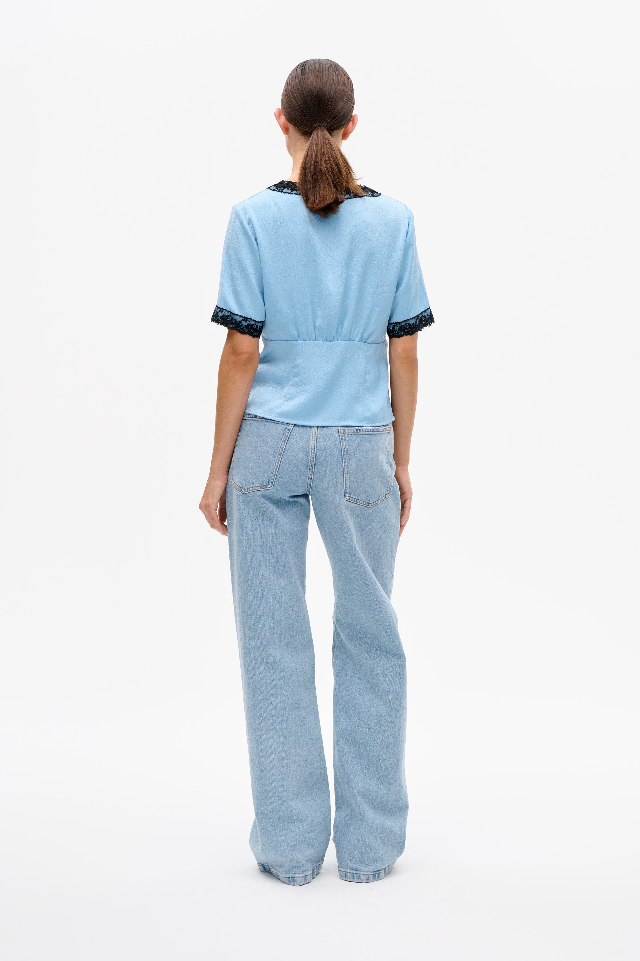 Shop MELONIE BLOUSE in Dusk Blue | Worldwide Shipping