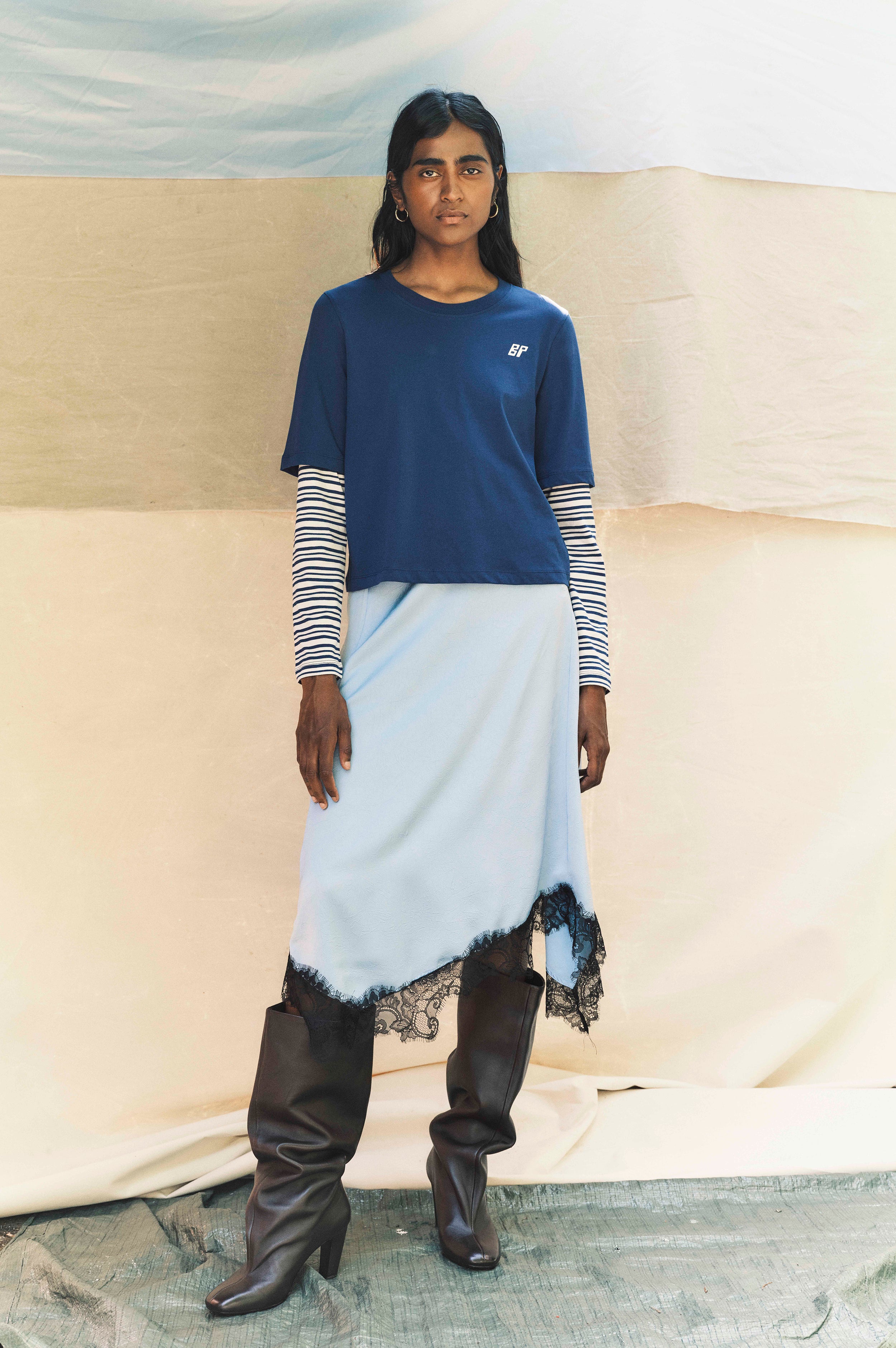Shop SOPHIE SKIRT in Dusk Blue | Worldwide Shipping