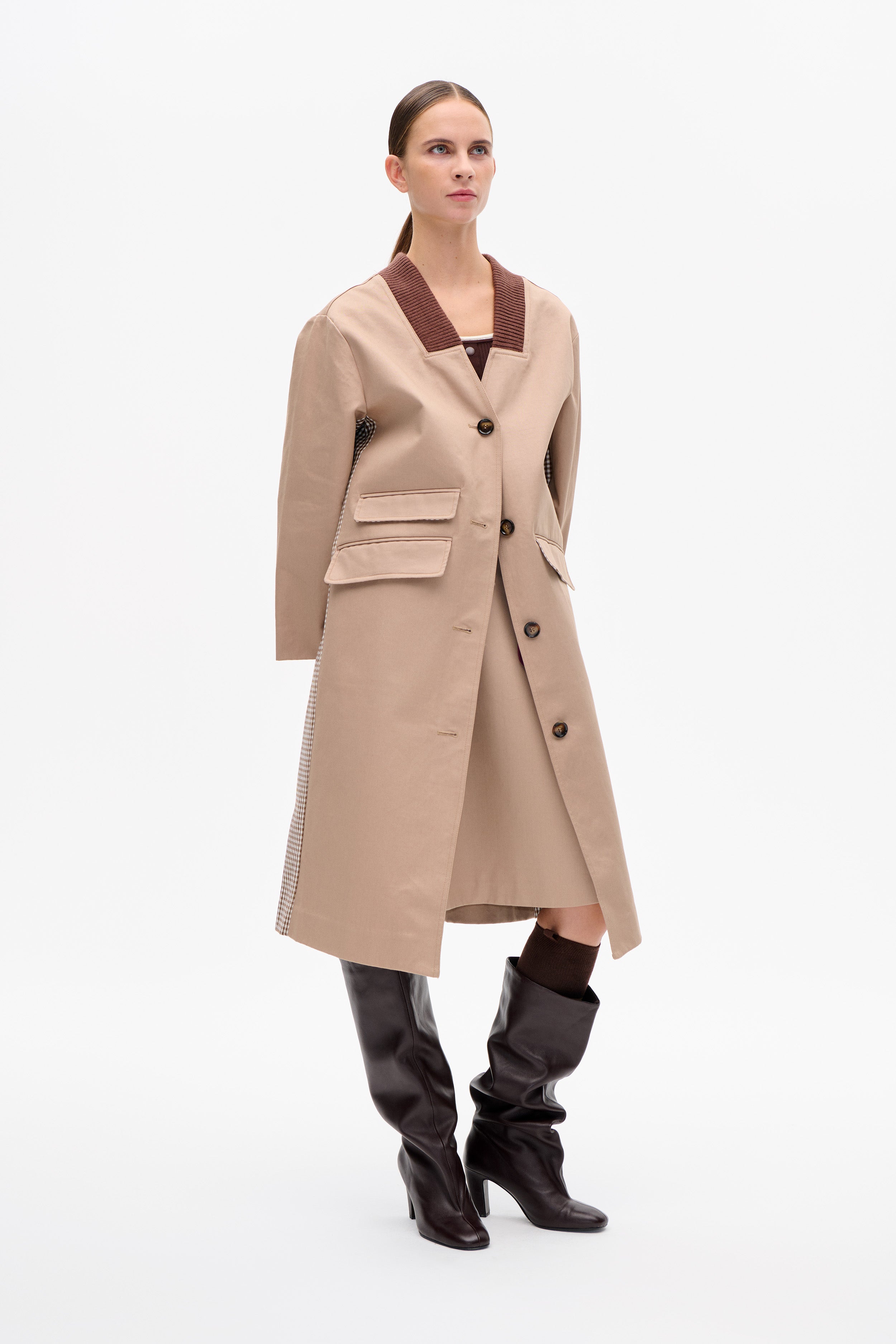 Shop DAGNY COAT in Portabella Camel Check | Fast Delivery