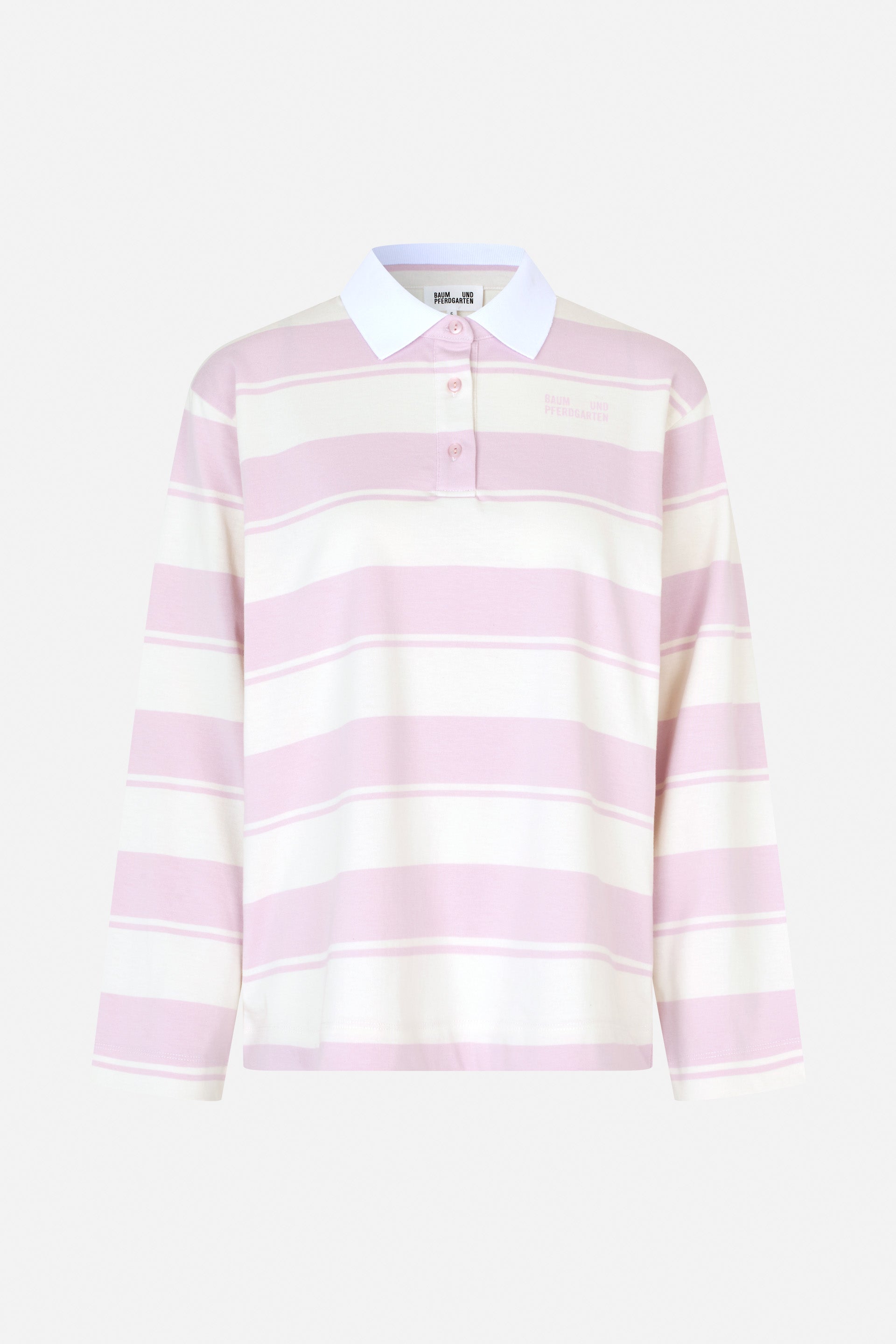 Shop JEANNE TOP in Lilac Polo Stripes | Fast Delivery