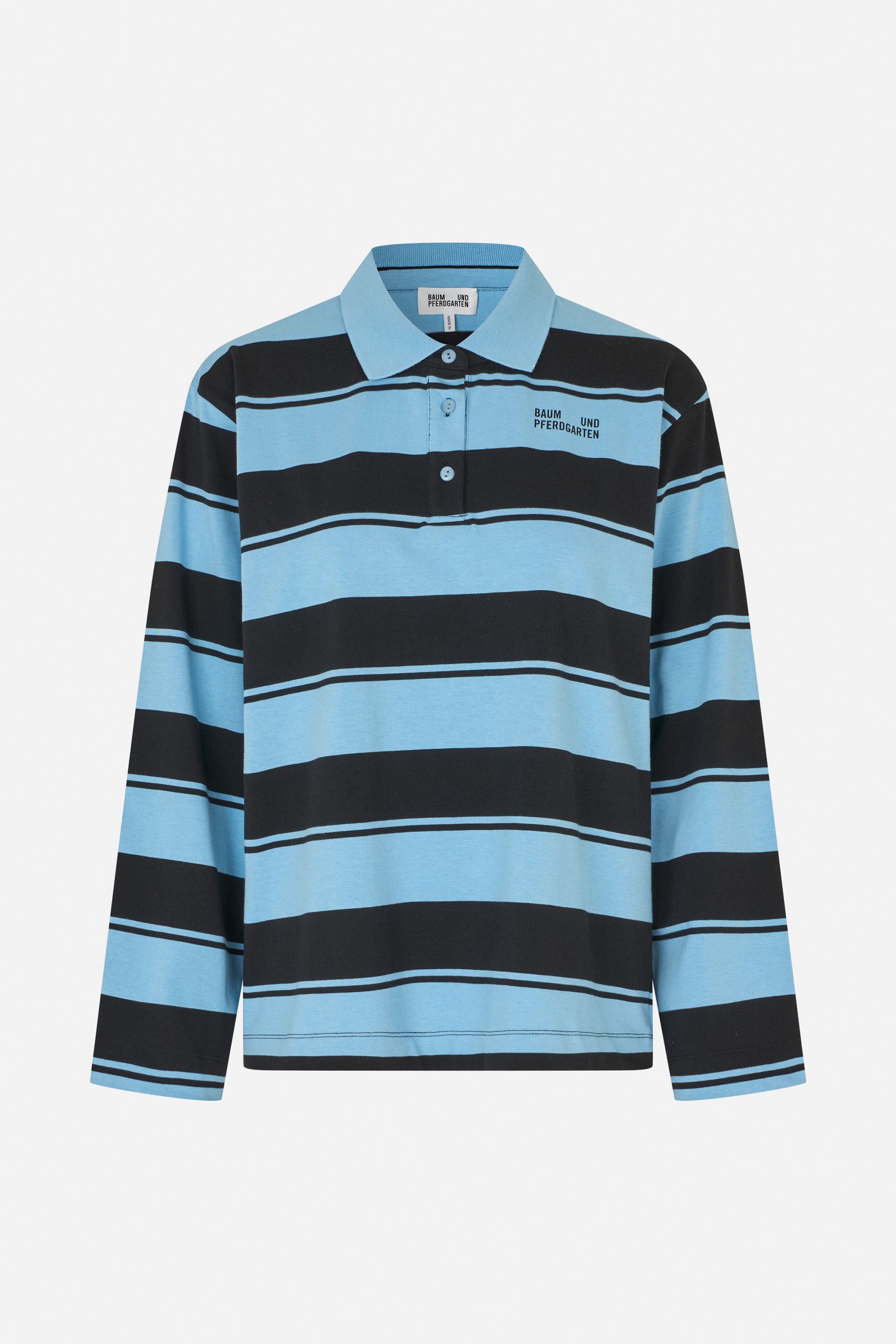 Shop JEANNE TOP in Blue Black Polo Stripes | Fast Delivery