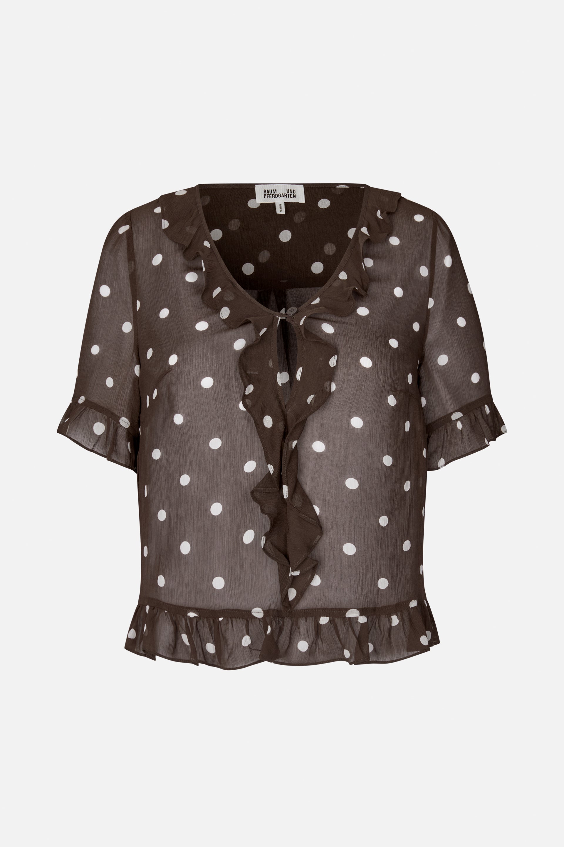 Shop MADICEN BLOUSE in Coffee Bean Dots | Fast Delivery