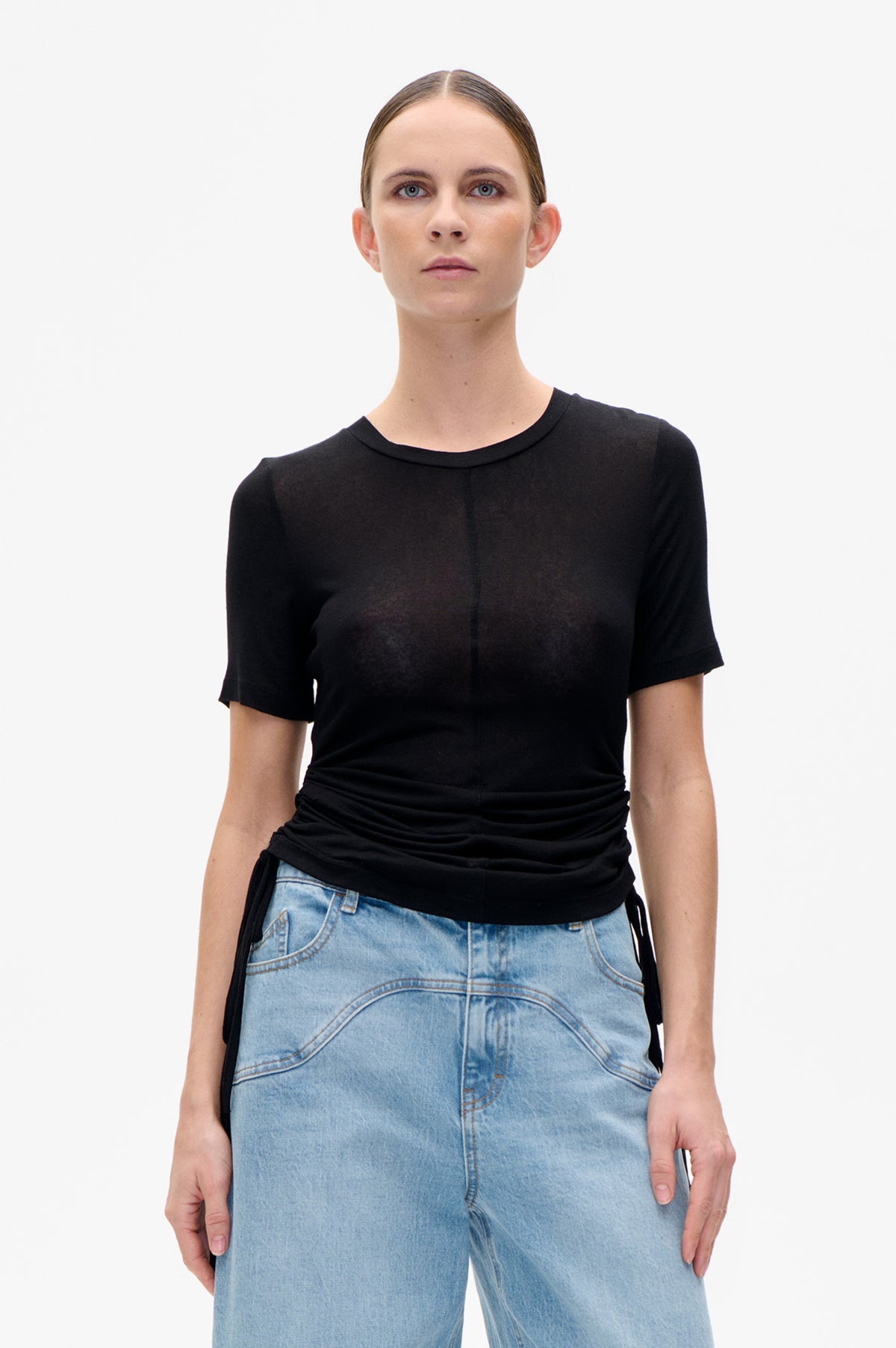 Shop JELVA T-SHIRT in Black | Fast Delivery