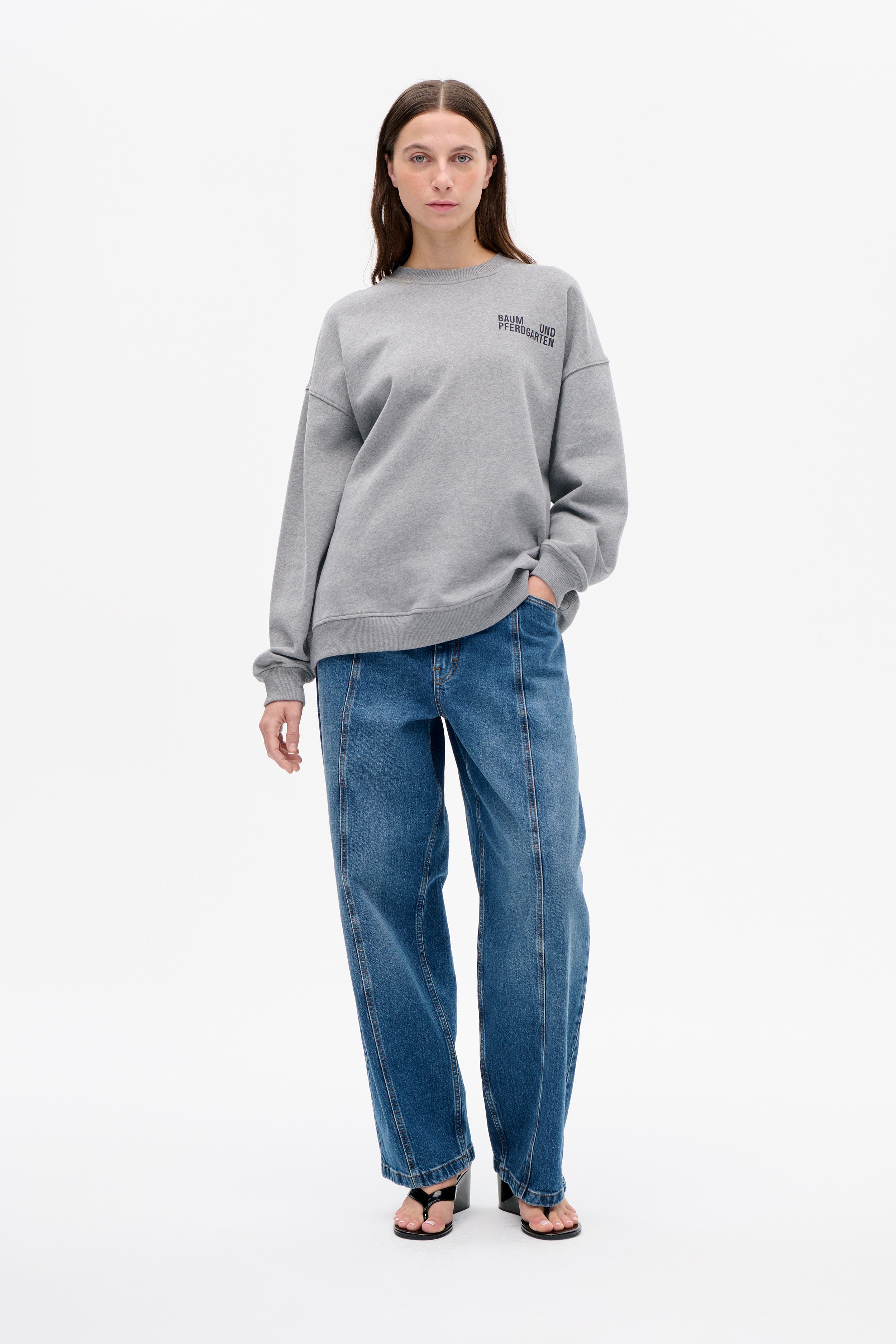 Shop JULLE TOP in Grey Melange | Fast Delivery