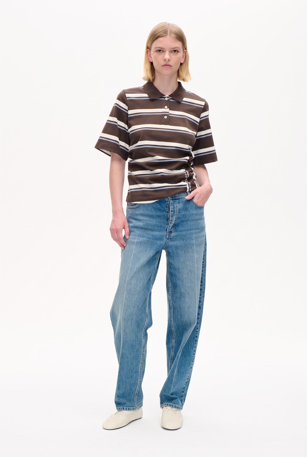 JUDITE | BROWN POLO STRIPE